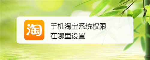 安卓手机如何设置淘宝权限？安卓 小工具 零权限