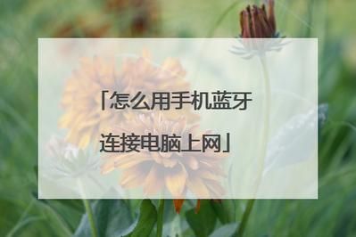 手机蓝牙共享得网络电脑怎么办（手机怎么通过蓝牙共享网络给电脑）-图2