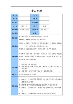 通信行业的简历模板（通信行业应聘简历）