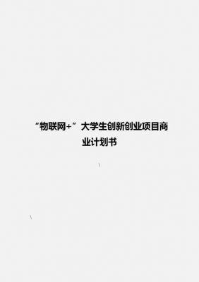 物联网应用技术创业（物联网应用技术创业项目计划书）