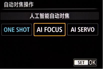 单反聚焦人工智能（人工智能自动对焦模式）